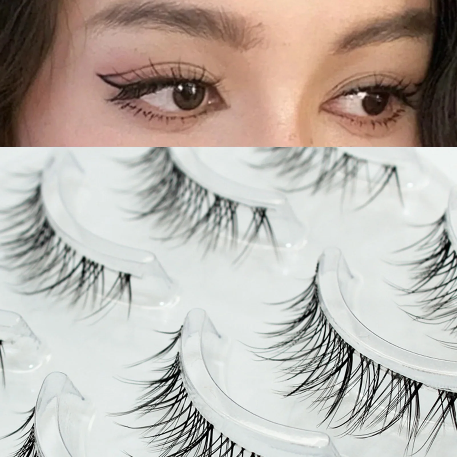 

Мягкие Накладные ресницы Wispy Cross, мягкие удобные ресницы без раздражения для покупок, свиданий, искусственный макияж, распродажа