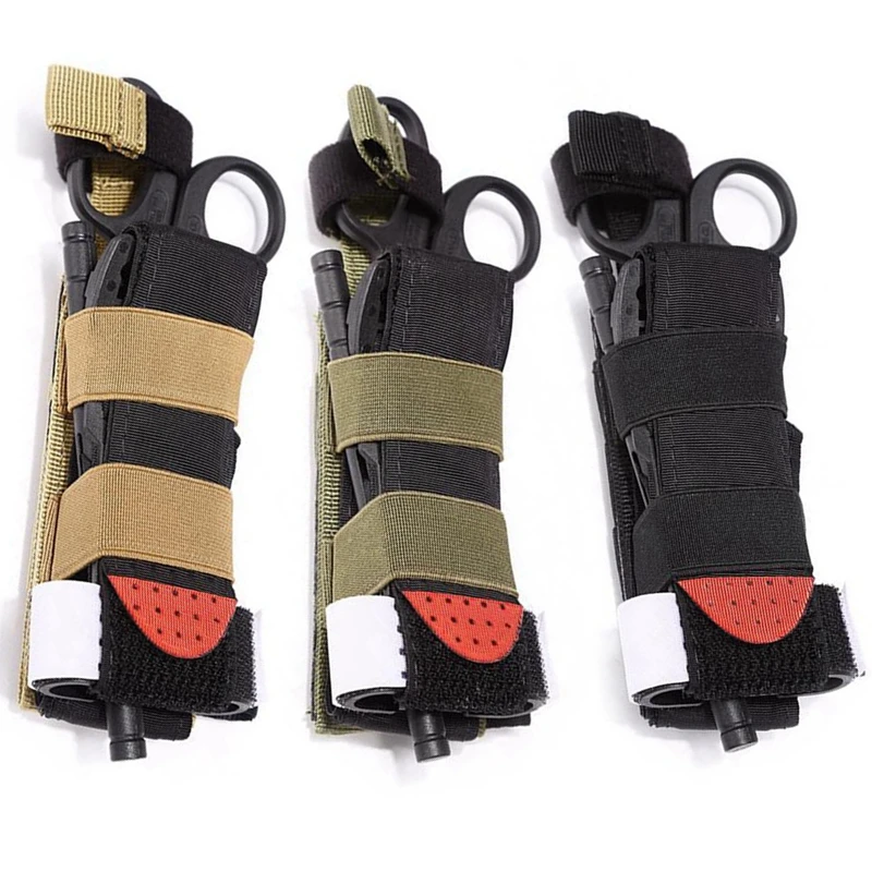 3pcs/set Outdoor Tourniquet Holder Tactical Tourniquet Straps Holder MOLLE Medical EMT Hand Tools Molle EMT Storage Pouch Bag