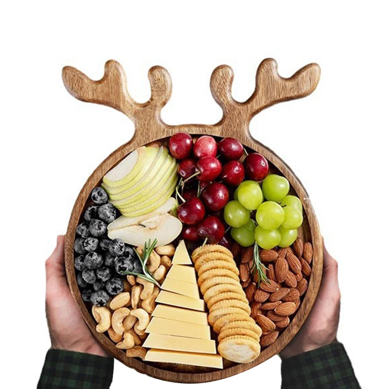 Поднос для закусок декоративный рождественский поднос