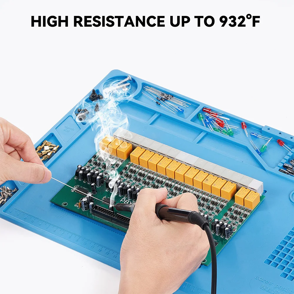 Силиконовый паяльный коврик ESD антистатический термостойкий изоляционный