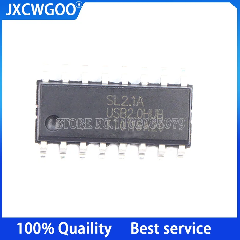 

10PCS SL2.1A SL21A SL2.1 SOP-16 One drive four USB 2.0 HUB chip controller chip New original