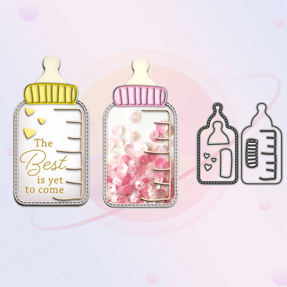 

Cute Baby Bottle Metal Cutting Dies Scrapbooking Embossed DIY Cut Dies For Handmade Love Crafts Cards Gifts Album Diary Decor