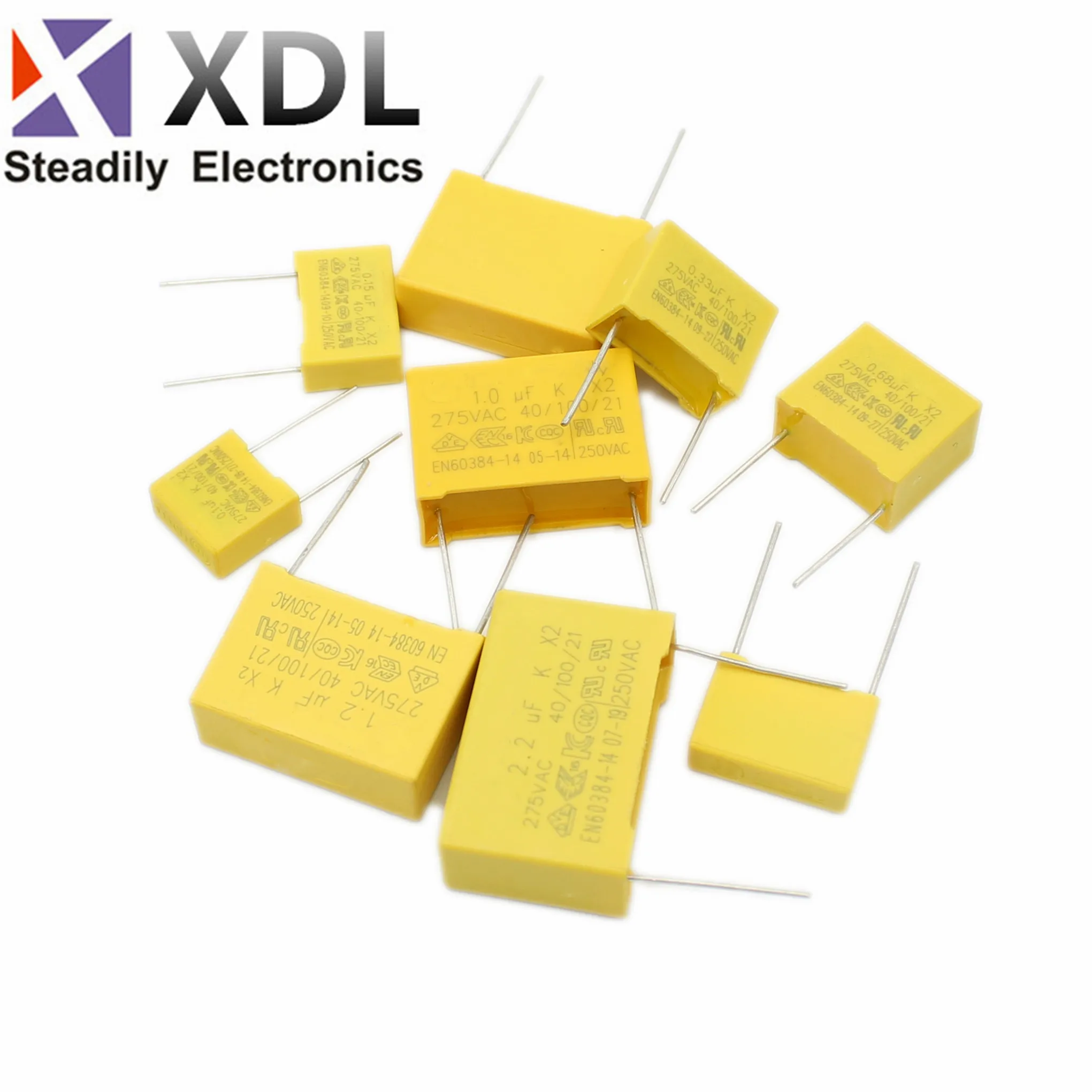 

10PCS X2 1UF 0.68UF 0.33UF 0.22UF 0.1UF 0.47UF 0.01UF 275V 104 Safety Capacitor New 10nf 100nf 150nf 200nf 680nf 470nf 1UF