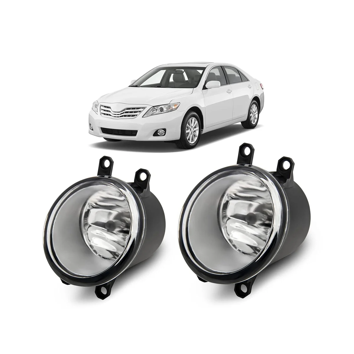 

Противотуманные фары для переднего левого и правого бампера автомобиля, противотуманные фары с лампочкой для Toyota Camry Corolla RAV4 2006-2012 для Lexus
