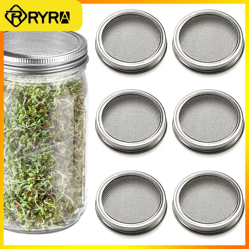 

Sprouting Lid Stainless Steel 70mm 86mm Germination Cover Mason Canning Jars Seed Sprouting Screen Lids Grow Lid Sprouting Lids