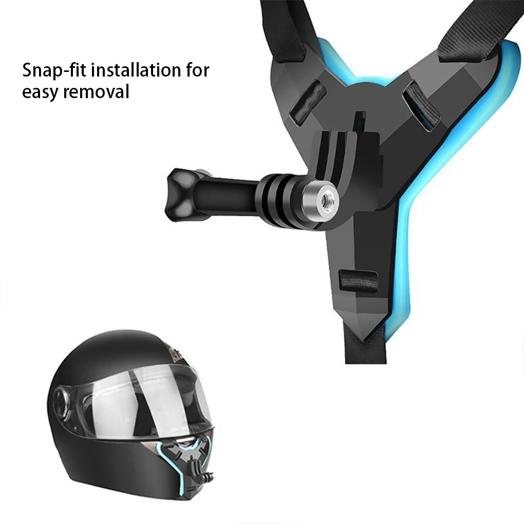 

Motorcycle Helmet Chin Stand Action Camera Holder Shooting Spare Blue