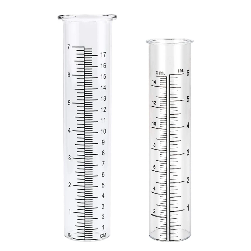 

7/8-inch Rain Gauge Large Capacity Clear Rain Gauge for Yard Lawn Garden Fence