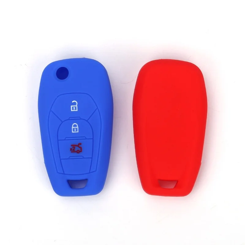

Silicone Key Fob Cover Fob Case Set Skin Auto Shell for Chevrolet Cruze 2016 2017 Malibu Aveo Spark Sonic 3 Button Flip Keyless