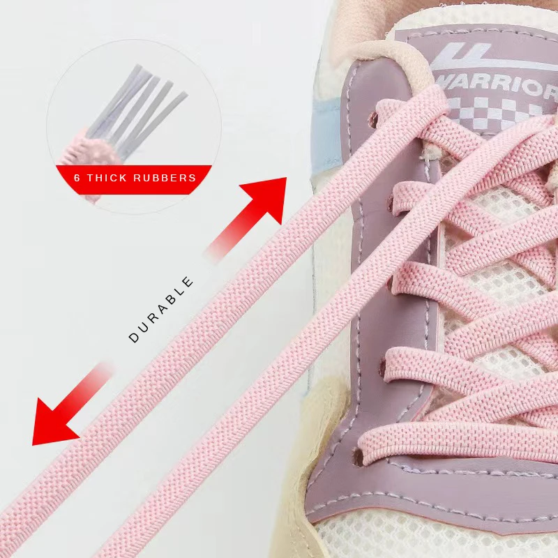 Magnetic Lock Laces without Ties Sneakers For Shoelaces Elastic No Tie Shoe Laces Kids Adult Quick Flat Shoe Lace Rubber Bands
