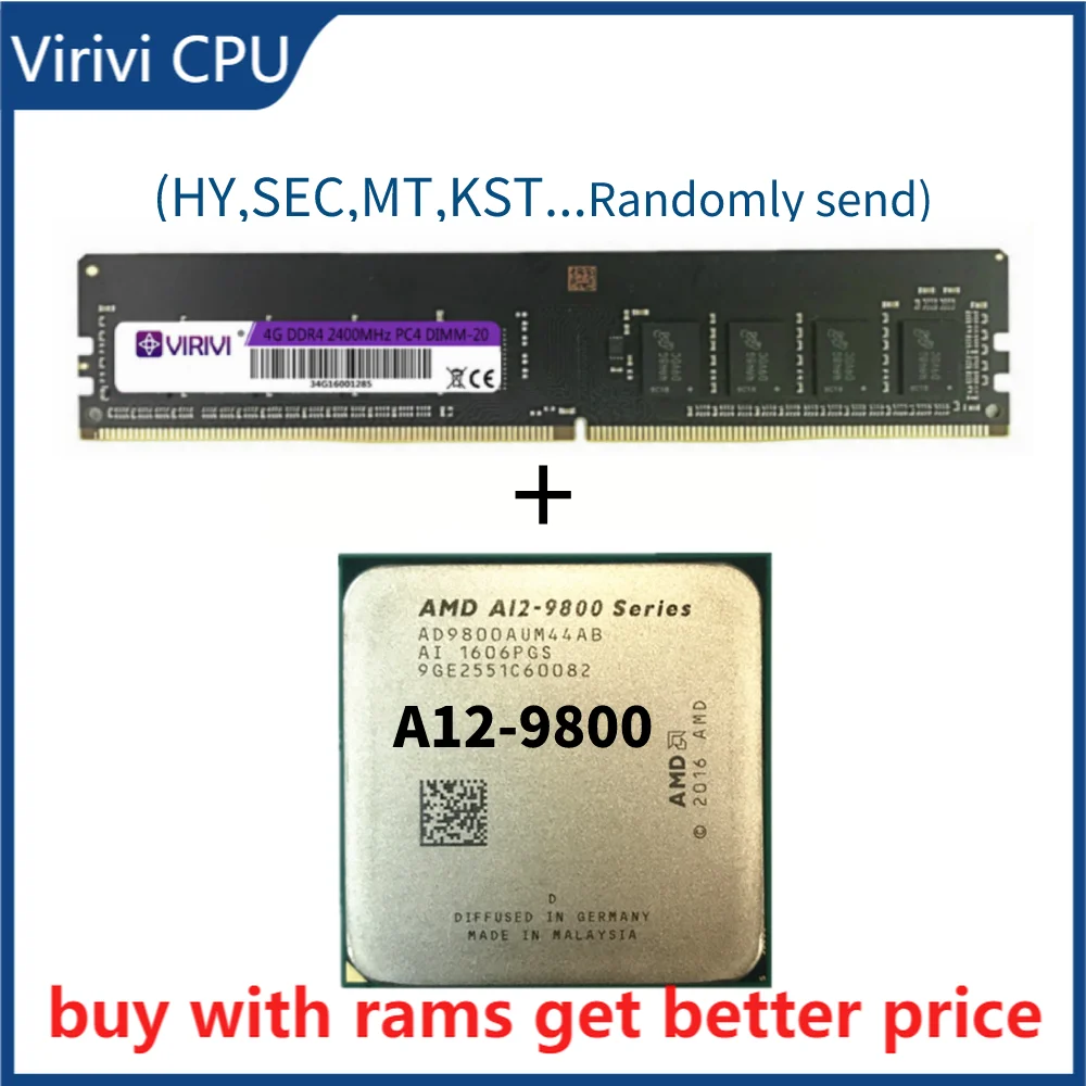 

Четырехъядерный процессор DDR4, 4G, 2400 МГц, со стандартами памяти 9800, 3,8 ГГц, AD9800AUM44AB, AD980BAUM44AB, разъем AM4