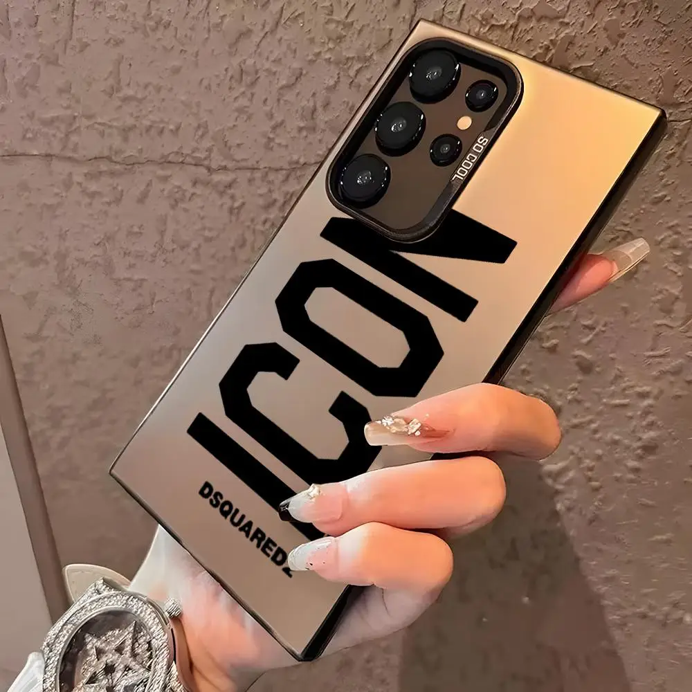 Фото Элитный чехол для телефона Leavesy Dsquared2 IMD, цветной, серебристый, подходит для Samsung S26 S25 S24 S23 S22 S21 S20 Plus Ultra №4