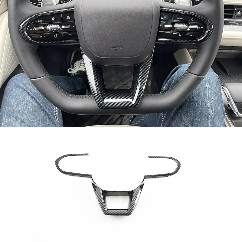 Фото Для Chery Omoda 5 FX C5 2023 2024 2025 ABS углеродное волокно, дерево, руль автомобиля, декоративная крышка, кнопка направления, наклейка, авто №1