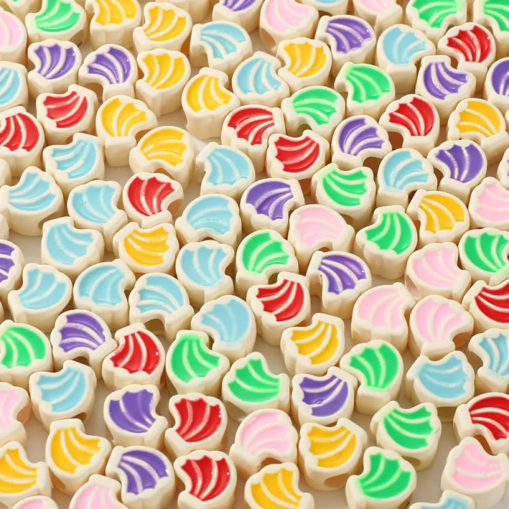 Акриловые бусины россыпью 11x12 мм 20 шт. разноцветные зеркальные для изготовления