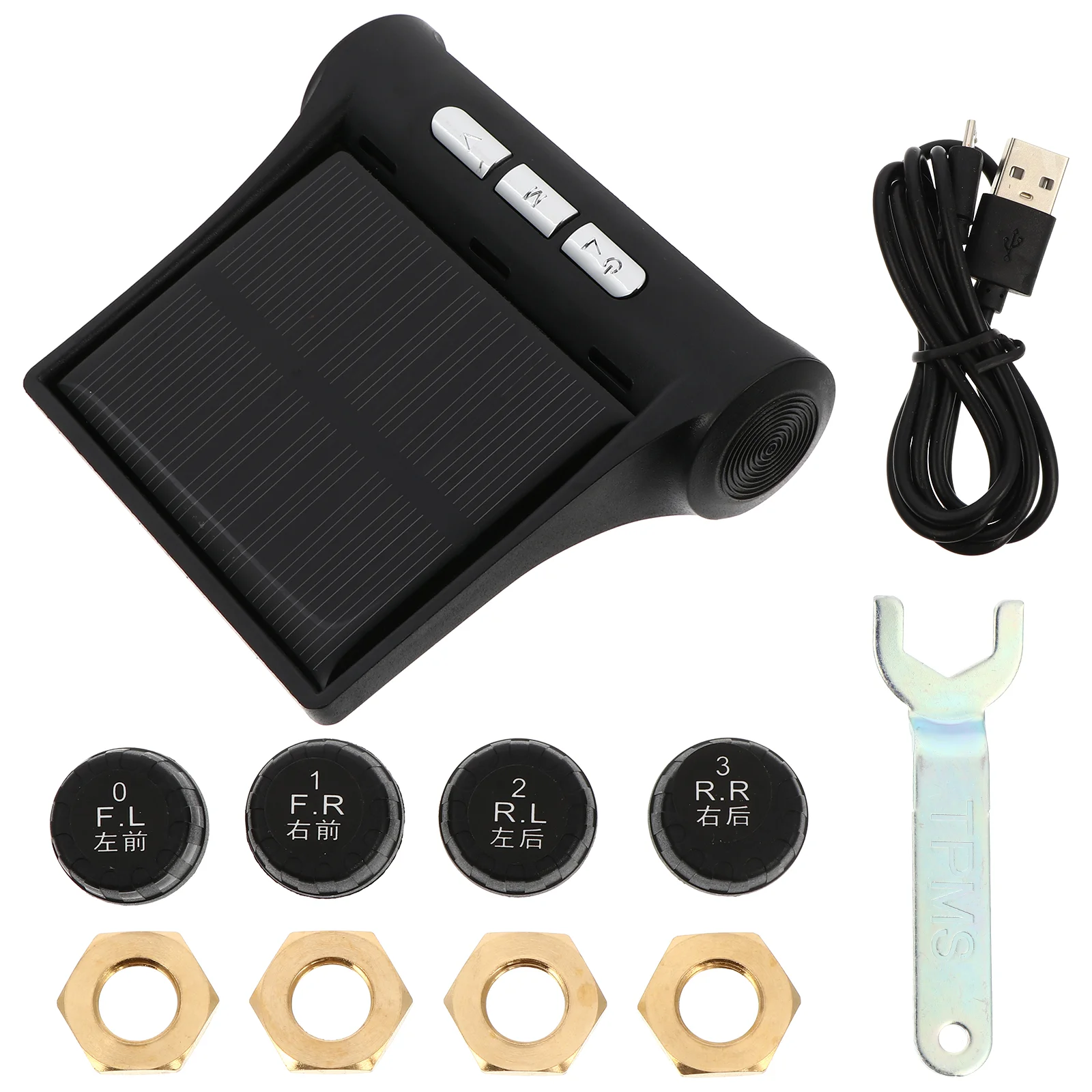 

1pc Car Monitoring System Tire Pressure Sensor for Car Car Tire Pressure Monitoring System Solar Tire Pressure Monitoring