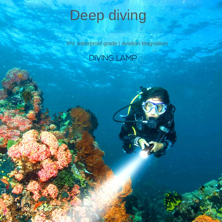 

Светодиодный фонарик высокой мощности, аккумуляторная лампа для кемпинга, рабосветильник освещения, фонарь для дайвинга, мощный яркий свет...