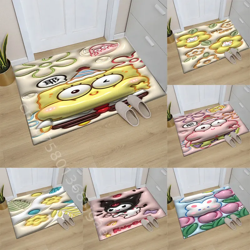 

3D Cute Cartoon Mat Diatom Mud Carpet Super Absorption Bathroom Rug for Home Decor Non Slip Waterproof Kitchen Entrance Doormats