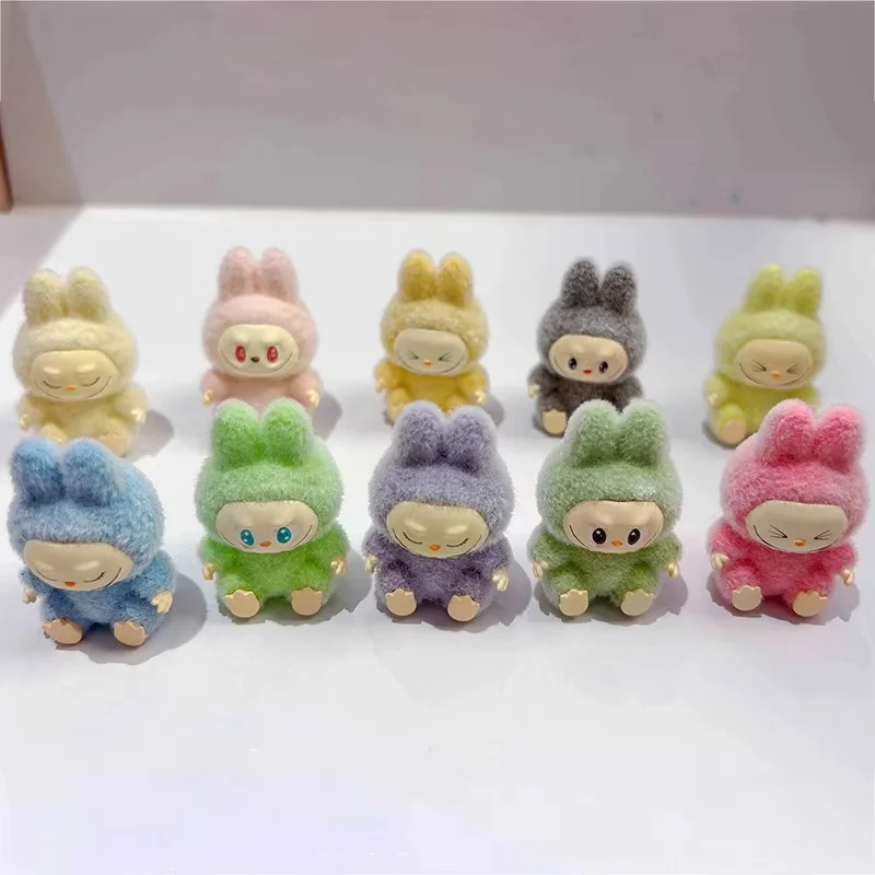 Новый мини-виниловый кулон Labubu украшение флокированная кукла милый периметр