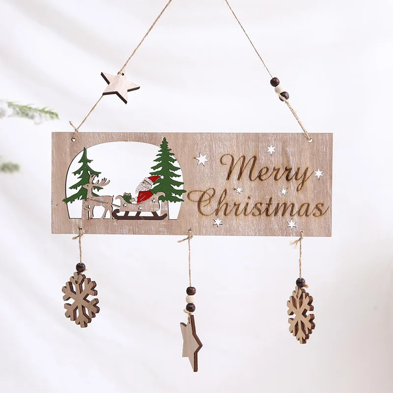 

Рождественское украшение/Рождественская деревянная подвеска в виде лося/фотоподвеска