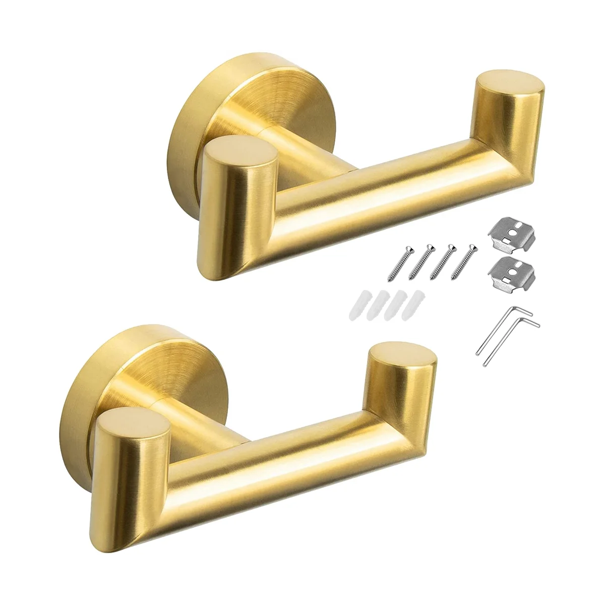 

Двойной Крючок для полотенец, держатель для полотенец из нержавеющей стали, сверхпрочный двойной крючок для пальто для ванной, гостиной