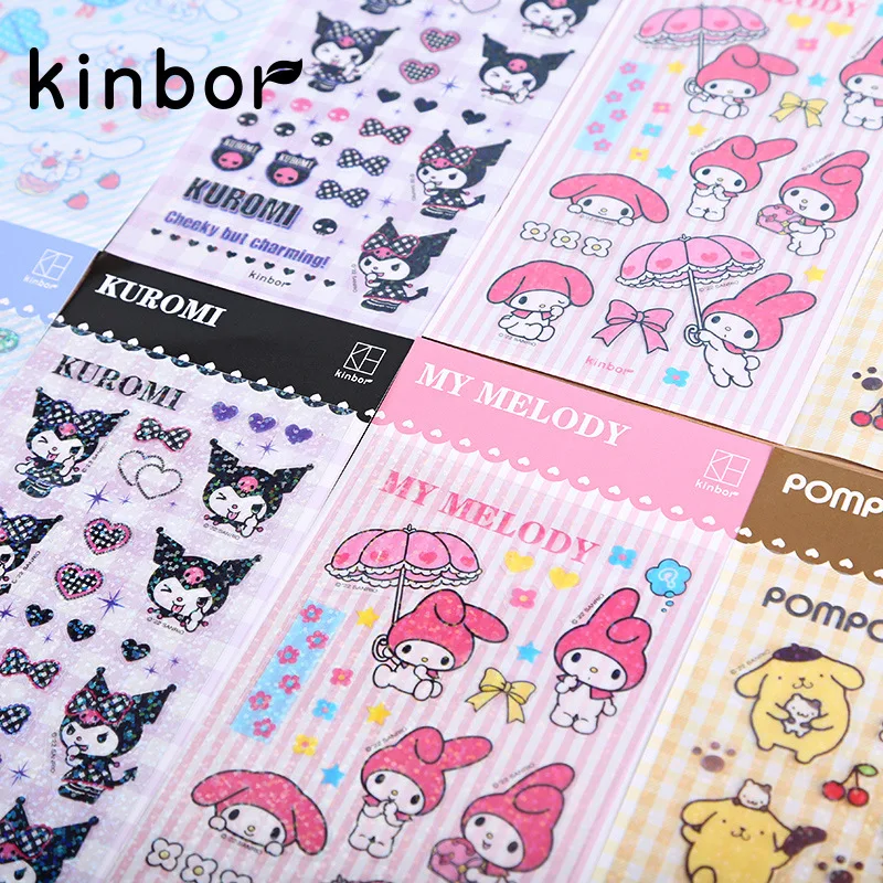 

Sanrio PET DIY Scrapbook Diary Sticker Sweety Cinnamoroll Holographic Laser Sticker Waterproof Children Christmas Gift