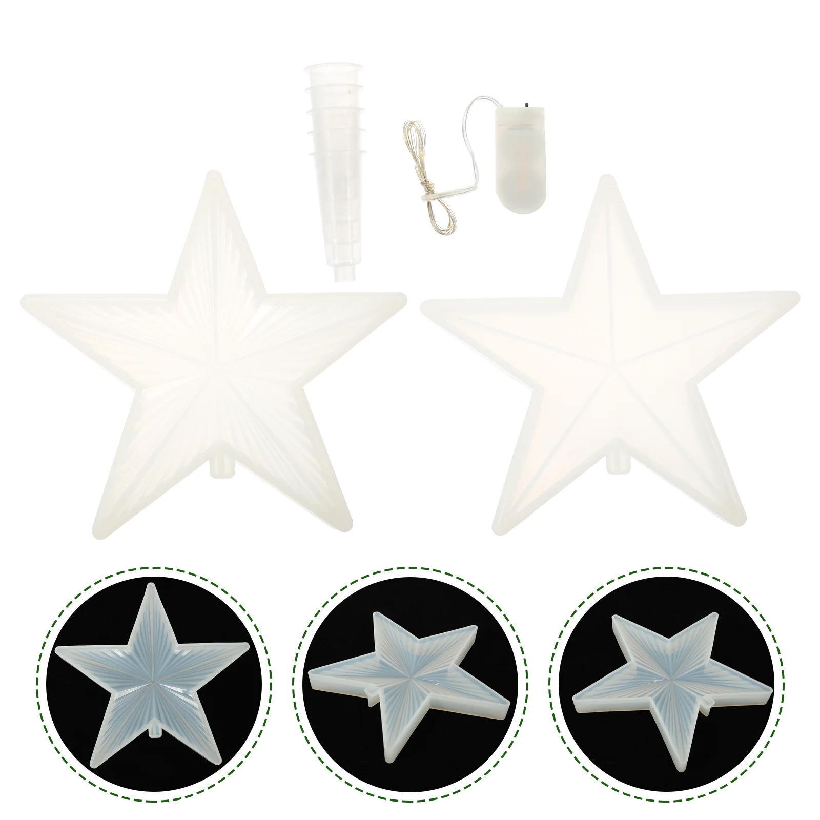 

1 set of DIY Star Tree Topper Christmas Tree Star DIY Tree Topper with for Festival