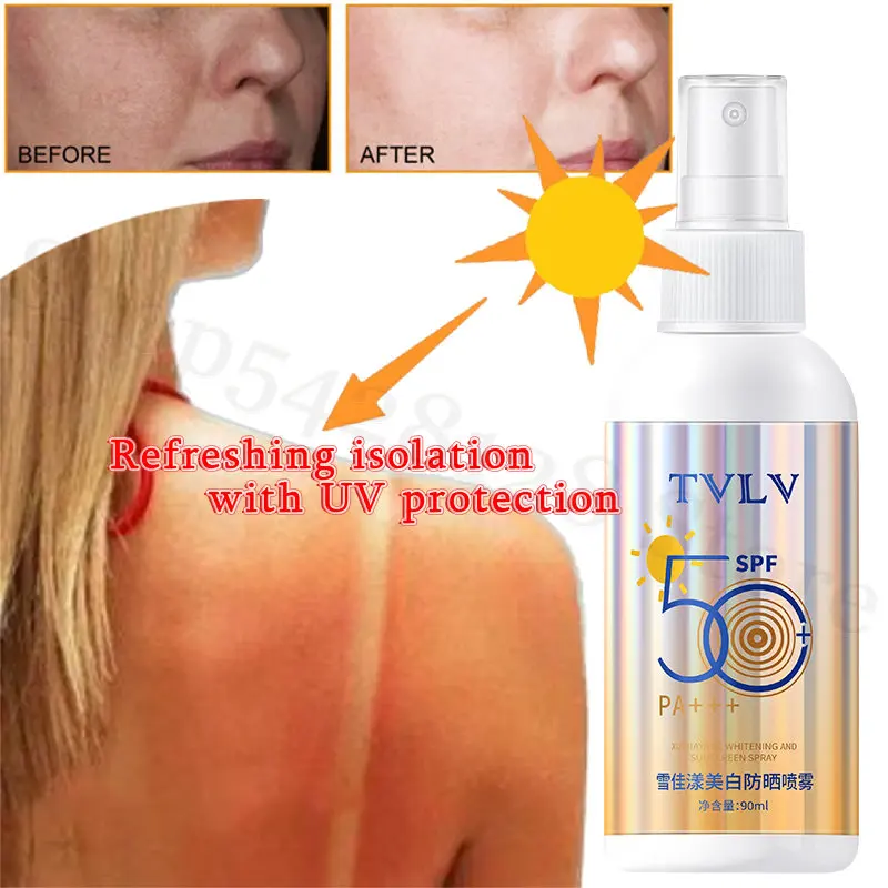 

Whitening Sunscreen Spray Summer Facial High-power Sunscreen Anti-ultraviolet Refreshing Isolation Sunscreen Spray 90ml
