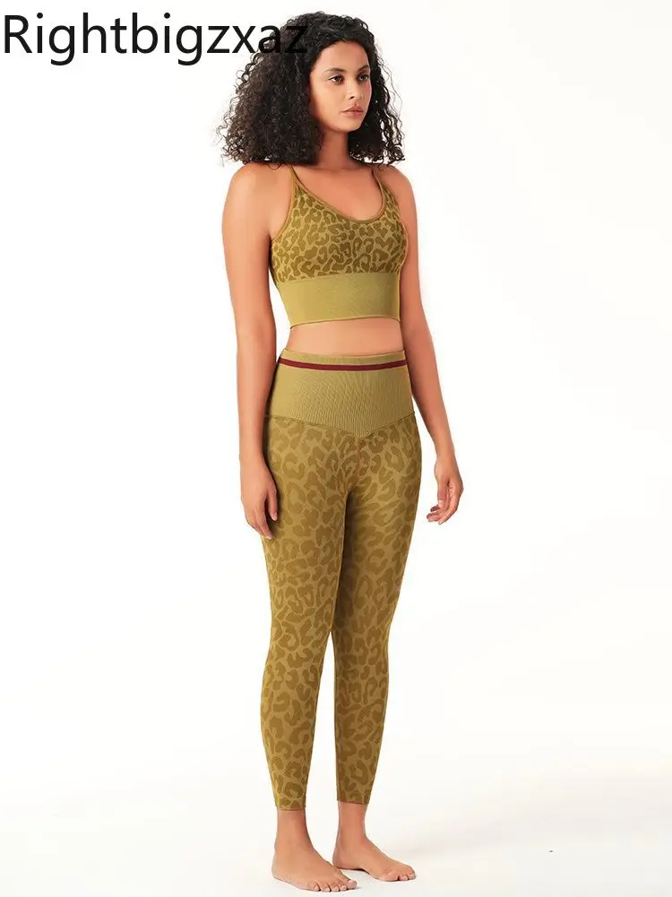 

Rightbigzxaz Yoga Set Camouflage Sling Sports Bra Beautiful Back Sexy Fitness Running Sports Fitness Trousers Yoga Suit Female