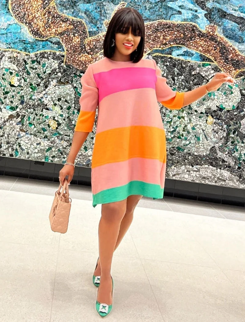 

Women's Temperament One-piece Dress New 2023 French Minimalist Skirt Fashion A-line Skirt Loose Casual Elegant Female Clothes