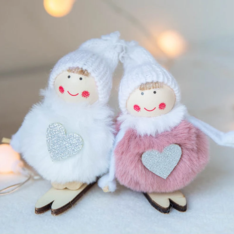 

Cute Angel New Year 2023 Gifts Ski Dolls Navidad Hanging Pendant Christmas Home Decor Xmas Tree Ornaments Noel Natal Decoration