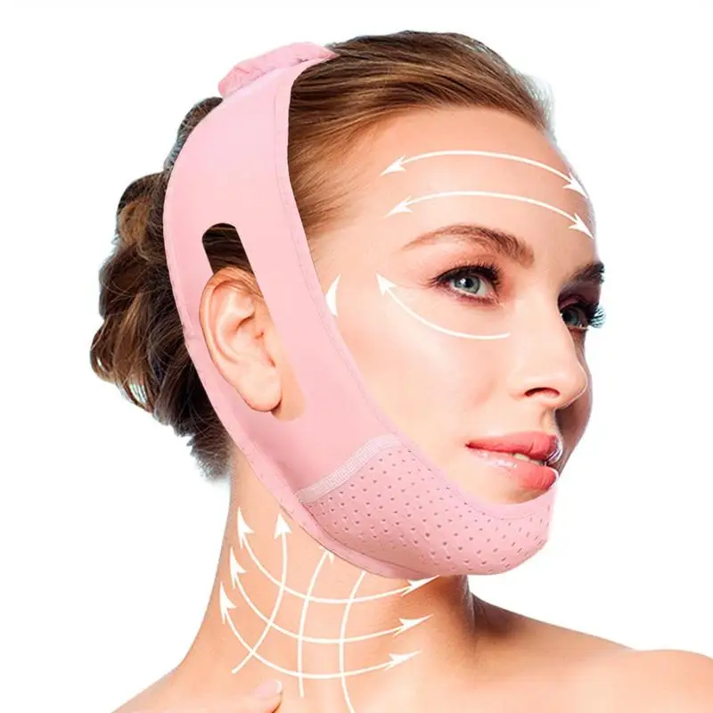 

Double Chin Strap Reusable V-Shaped Double Chin Eliminator Restoring Sagging Layer And Reshaping Face Slimming Chin Up Patch