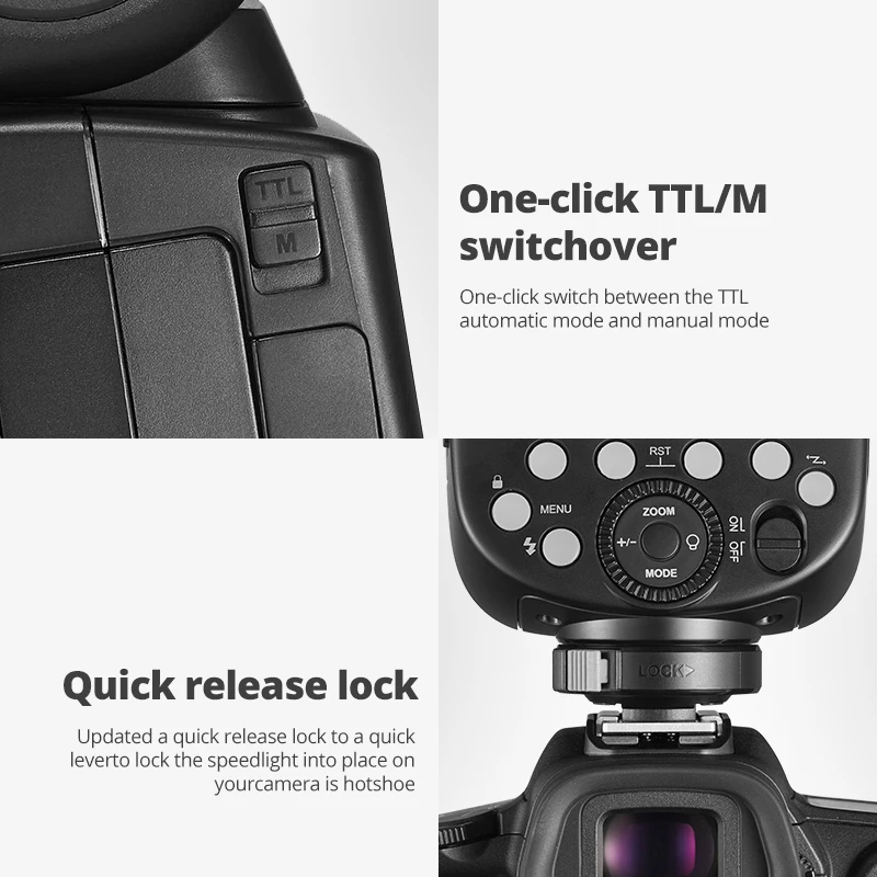 Фото Вспышка Godox V860III V860 III Speedlite E-TTL HSS для камер Canon, Sony, Nikon, Fuji, Olympus, Panasonic, Pentax. №2