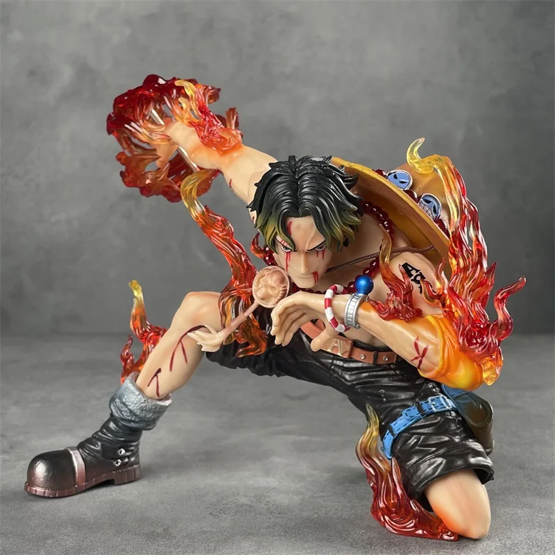 

Anime Ace Figure One Piece Action Figurine The Top War Portgas D Ace Figure Flame Drifting 20cm PVC Collectible Model Toys Gifts