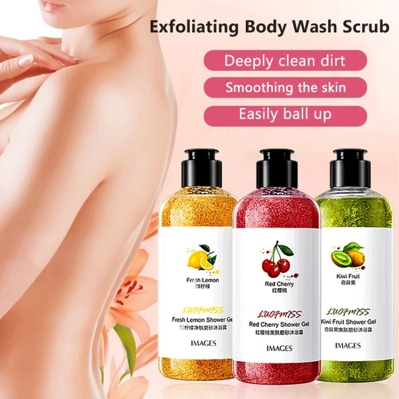 Фруктовый омолаживающий скраб для душа гель отшелушивающий