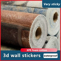 2 8m 3d wall sticker waterproof self adhesive 3d wallpaper soundproof panel for living room bathroom kitchen home decoration