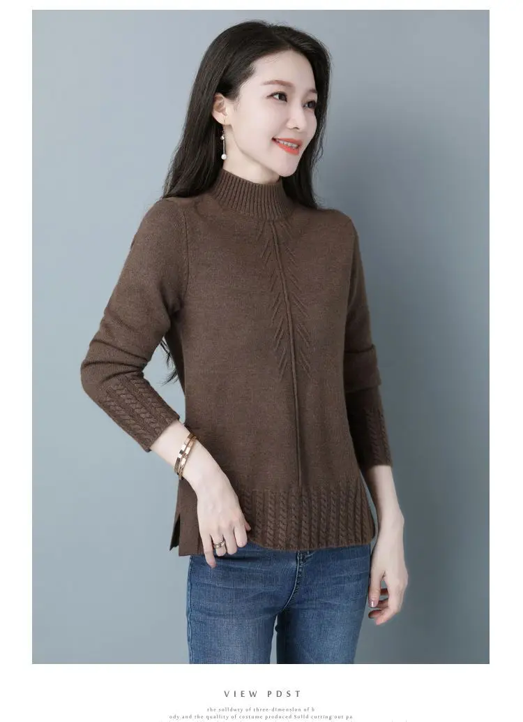 Кашемировый свитер готовый к ношении Женский пуловер повседневный Свободный