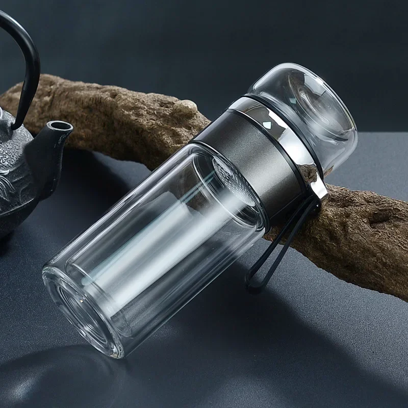 

Стеклянная двухслойная чашка для чая