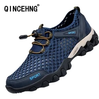 summer mens outdoor sneakers breathable mesh shoes non slip outdoor casual hiking shoes mens hiking shoes zapatos hombre