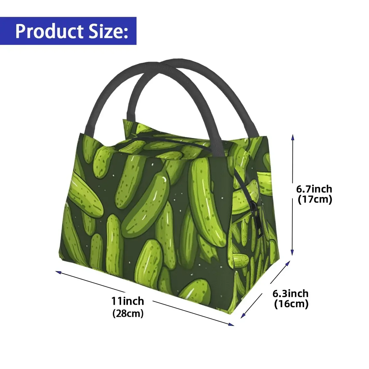 Сумки для обеда с узором Gherkin изолированная коробка бенто герметичная сумка