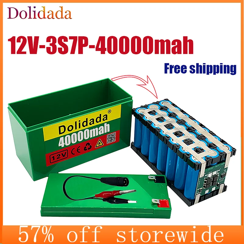 

Новый набор литиевых батарей 12 в 40 Ач 3S7P 18650, содержит большой ток 40 Ач, BMS, используется для распылителя, источник питания 12 В