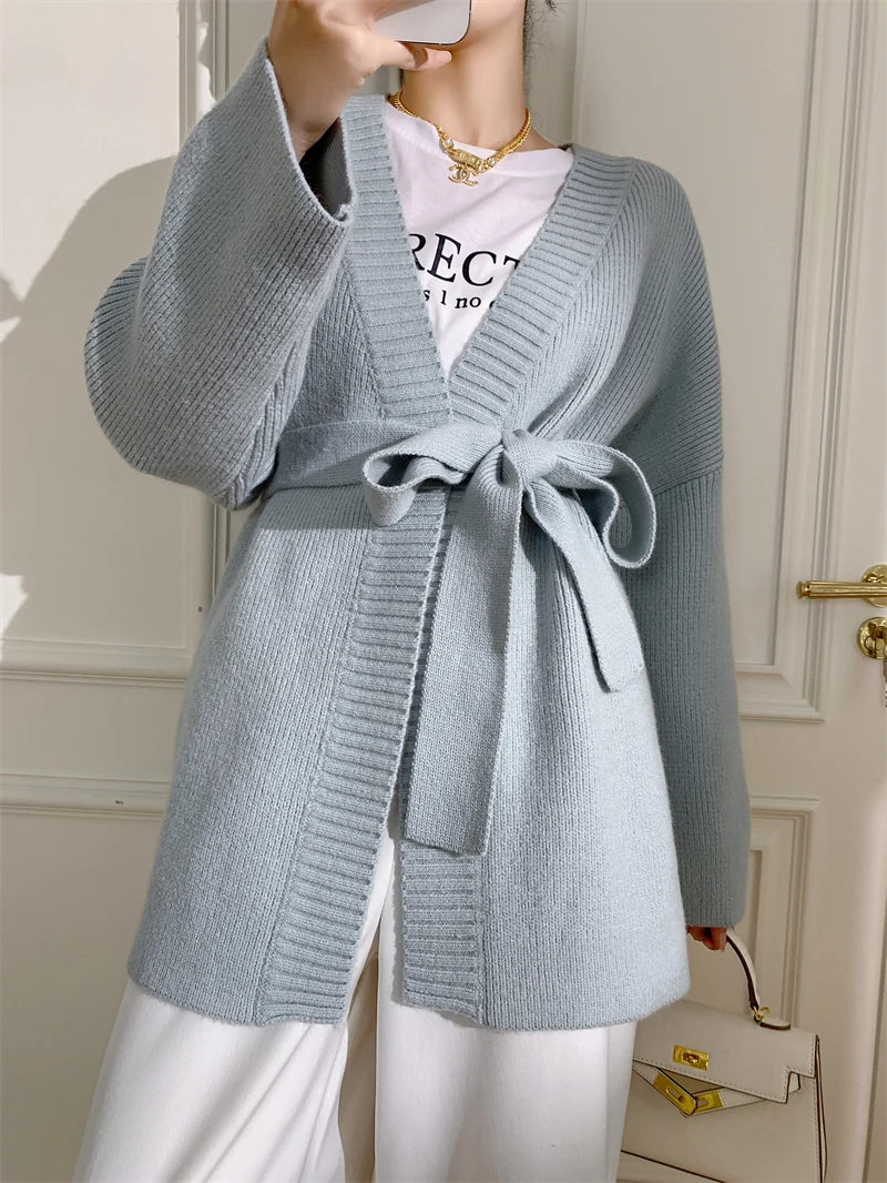 Простой и ленивый осенне-зимний новый продукт для отдыха свободный халат средней