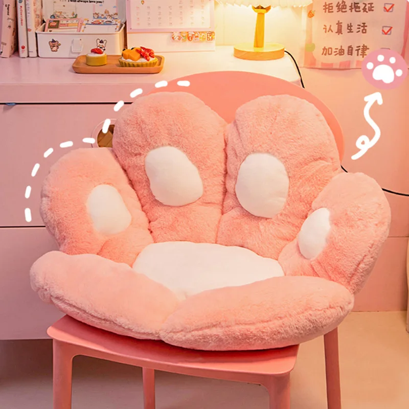 

Plush toy cat paw cushion cute ins girl bedroom floor chair cushion office sedentary lazy tatami futon butt cushion soft and com