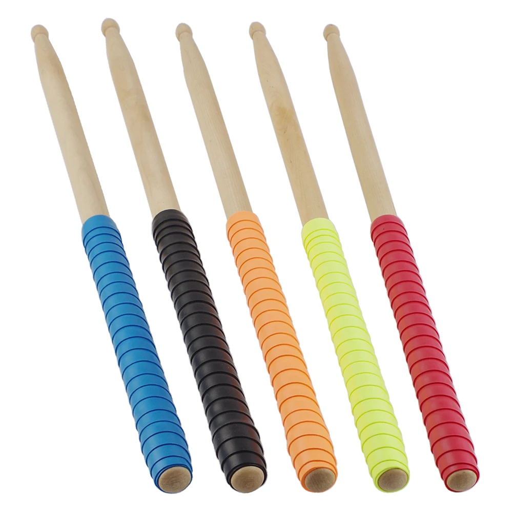 

1 Pair Drumstick Grips Soft Drum Stick Tape Anti-Slip Absorb Sweat Self-Adhesive 7A 5A 5B 7B Drum Stick Anti-skid Belt PU