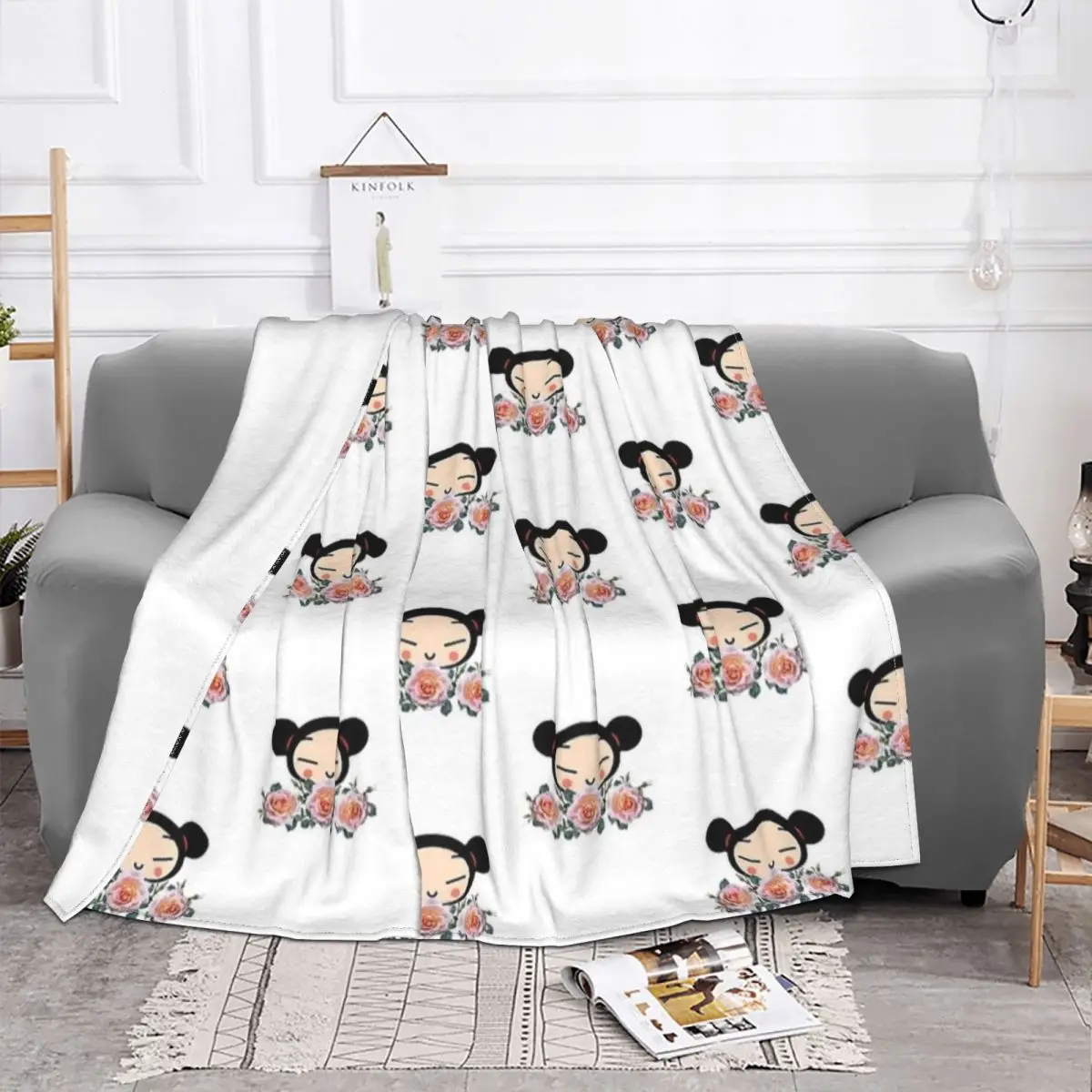 Мультяшное милое многофункциональное теплое одеяло для путешествий на кровать