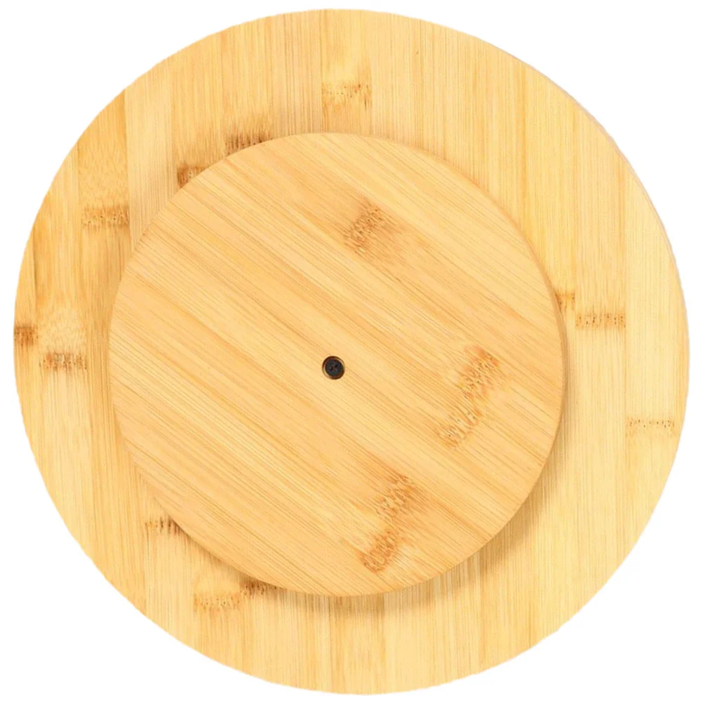 

Tray Wood Rotating Organizer Plate Serving Turntable Container Bread Wooden Fruit Bathroom Holder Seasoning Dessert Rack