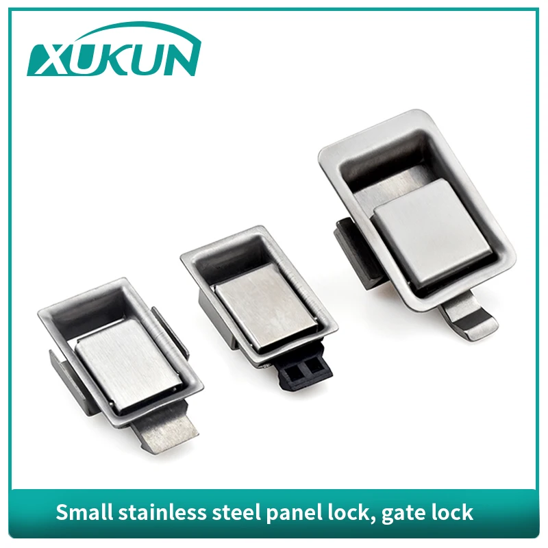 

64-11-30 mini Stainless Steel Cabinet Door Impact close handle panel Lock