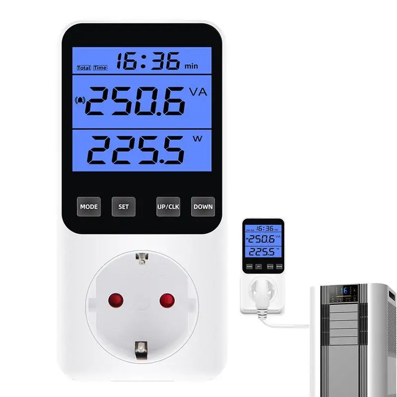 

Power Meter Plug Power Analyzer LCD Display Voltage Meter And Power Consumption Voltage Tester Electricity Usage Wattage And
