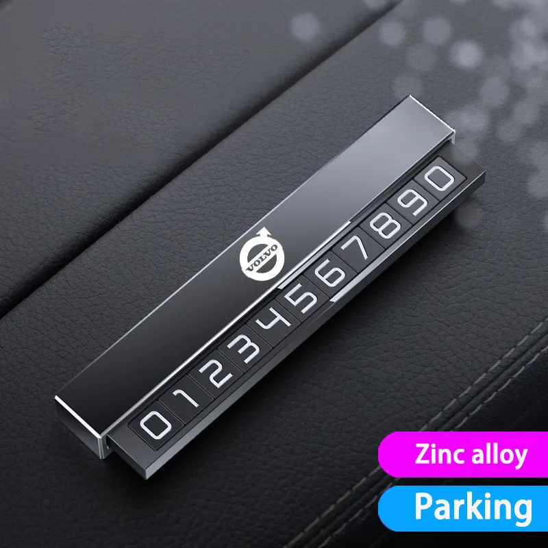

Magnetic Temporary Parking Card Hidden Phone Number Card Car parking numbers Sign For Volvo XC40 XC60 S90 XC90 S60 V90 C30 C70