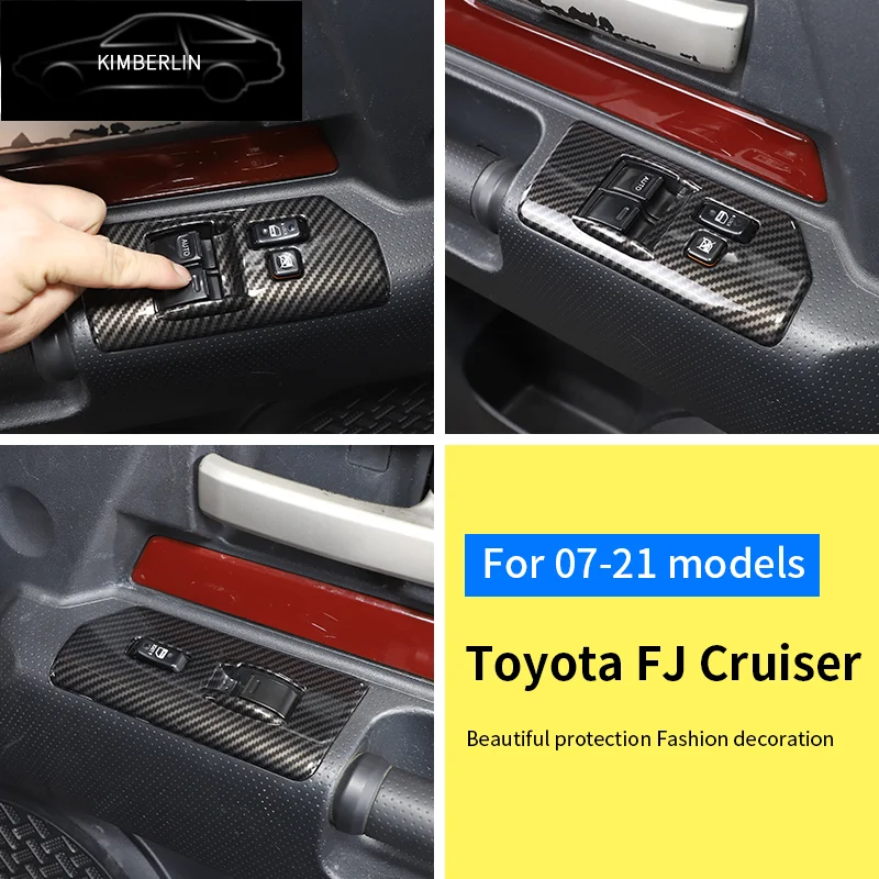 

For 07-21 Toyota FJ Cruiser glass lift button frame car interior decoration accessories glass lift switch decorative frame
