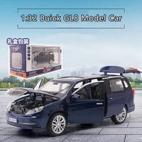 132 buick gl8 business car mpv alloy car model six door simulation sound and light pull back toy car decoration boy collection