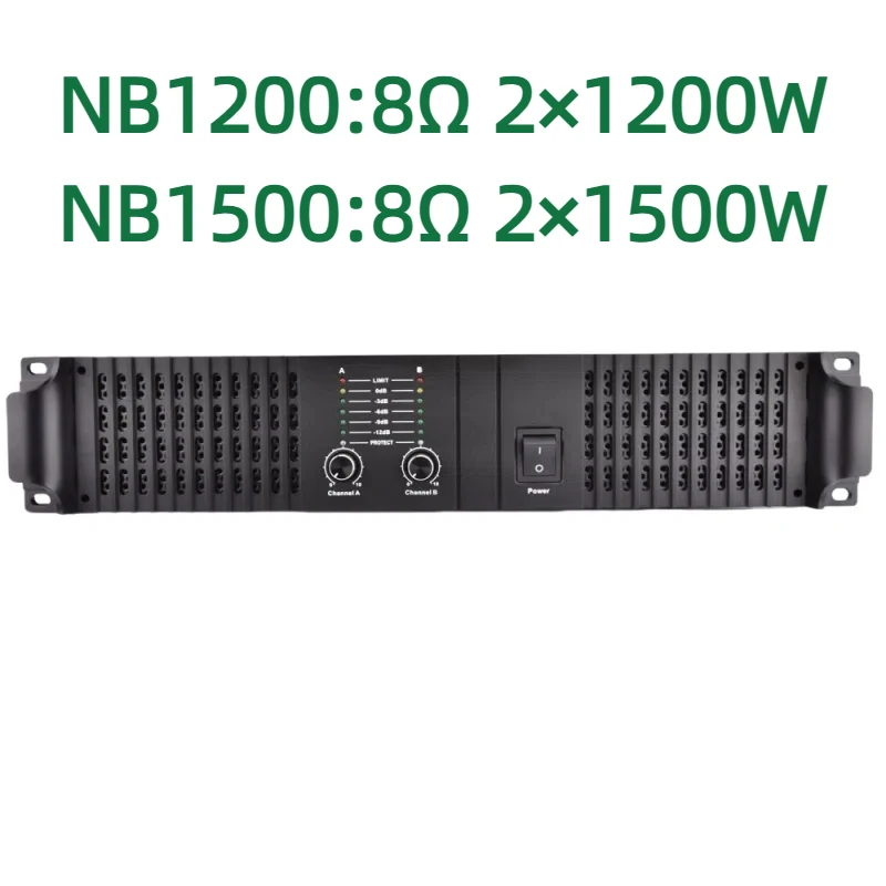 Фото Усилитель Paulkitson NB1500 Class TD двухканальный высокомощный 2x1500 Вт стерео/моно для сабвуфера, профессиональный, с высоким соотношением сигнал/шум, 4/8 Ом, металлический корпус №3